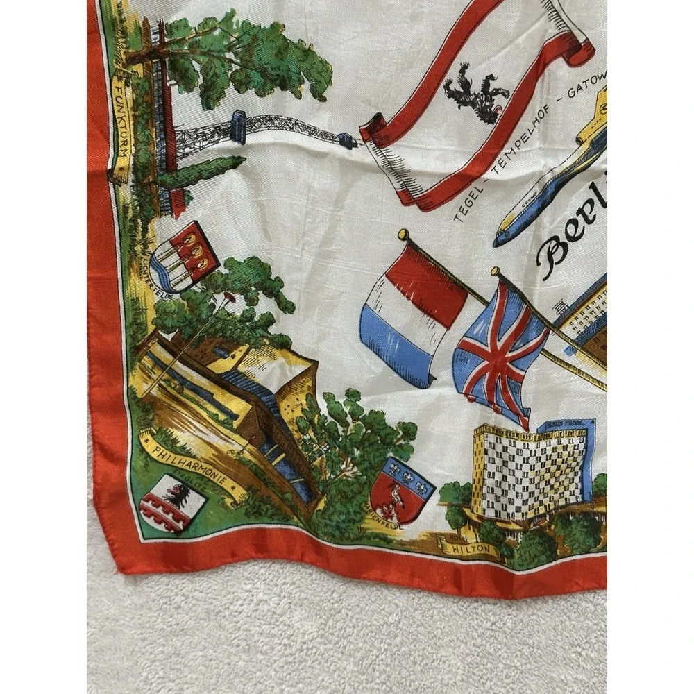 Vintage Hanky / Scarf BERLIN Travel‎ Souvenir Tourist Square
